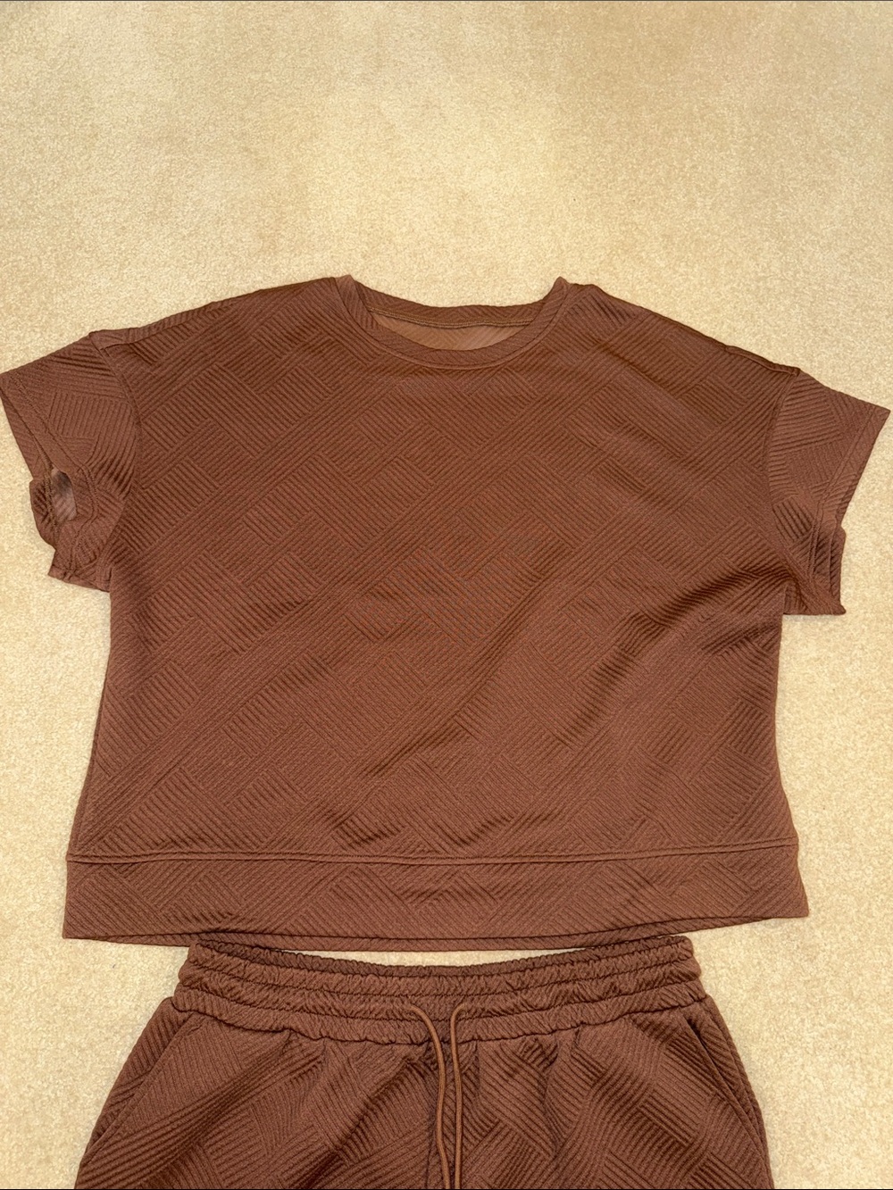 Two-Piece Ribbed Set in Deep Brown - Sets - Picture 5 of 8